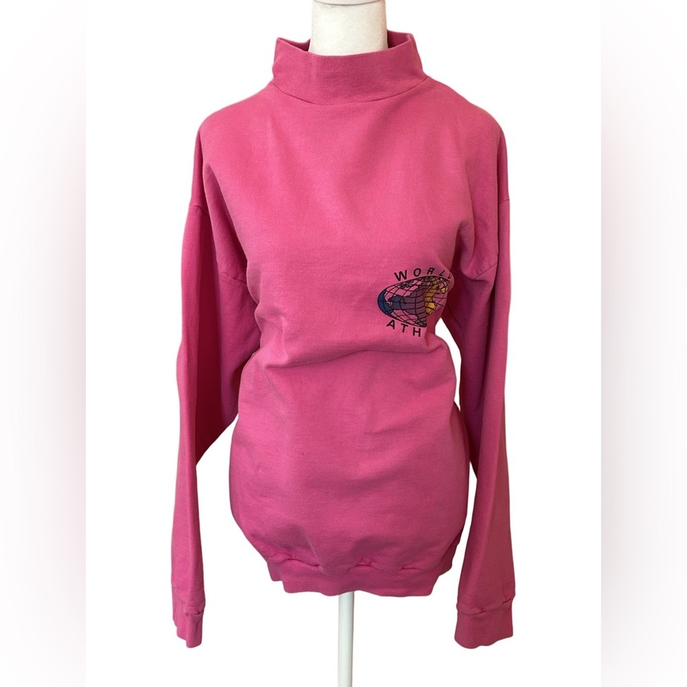 VTG 90 retro gym High mock neck drop shoulder oversized sweatshirt bundle 2 - Picture 6 of 16